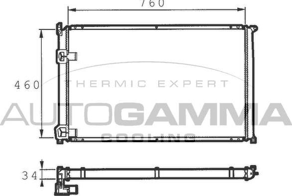 Autogamma 101458 - Радиатор, охлаждение двигателя autosila-amz.com