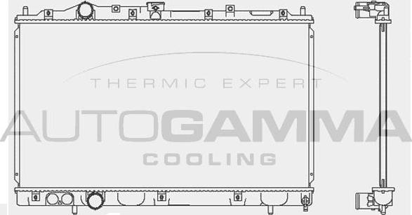 Autogamma 101452 - Радиатор, охлаждение двигателя autosila-amz.com