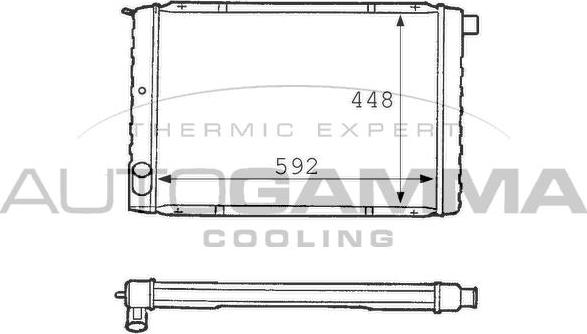 Autogamma 101098 - Радиатор, охлаждение двигателя autosila-amz.com
