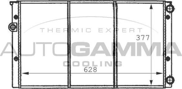 Autogamma 101057 - Радиатор, охлаждение двигателя autosila-amz.com