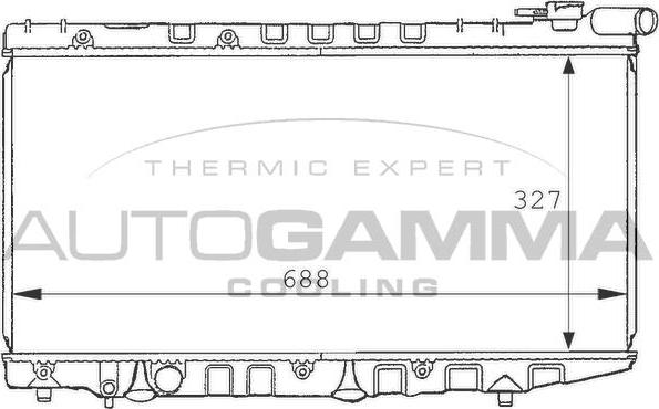 Autogamma 101019 - Радиатор, охлаждение двигателя autosila-amz.com