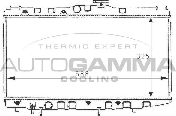 Autogamma 101017 - Радиатор, охлаждение двигателя autosila-amz.com