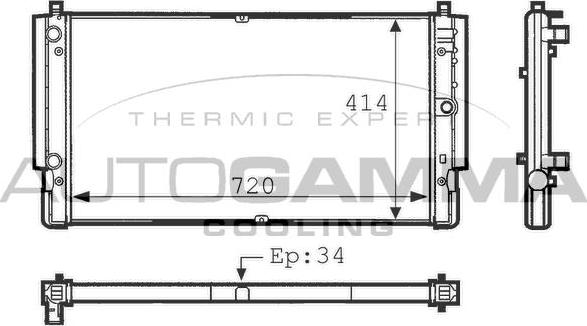 Autogamma 101083 - Радиатор, охлаждение двигателя autosila-amz.com