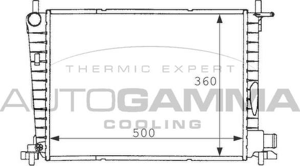 Autogamma 101199 - Радиатор, охлаждение двигателя autosila-amz.com