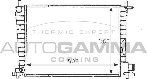 Autogamma 101198 - Радиатор, охлаждение двигателя autosila-amz.com