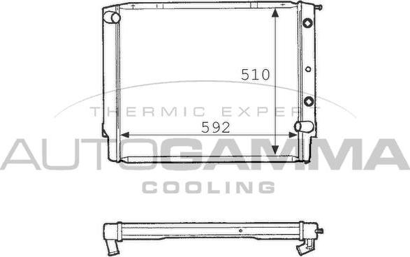 Autogamma 101111 - Радиатор, охлаждение двигателя autosila-amz.com