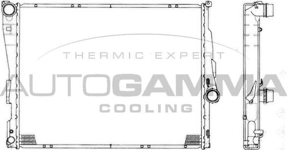Autogamma 101126 - Радиатор, охлаждение двигателя autosila-amz.com