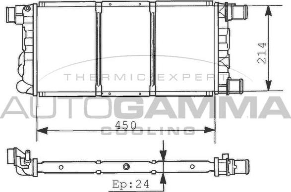 Autogamma 101297 - Радиатор, охлаждение двигателя autosila-amz.com