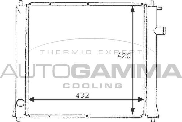 Autogamma 101253 - Радиатор, охлаждение двигателя autosila-amz.com