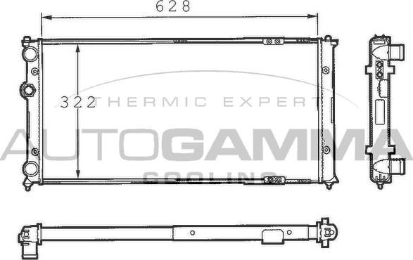 Autogamma 101262 - Радиатор, охлаждение двигателя autosila-amz.com