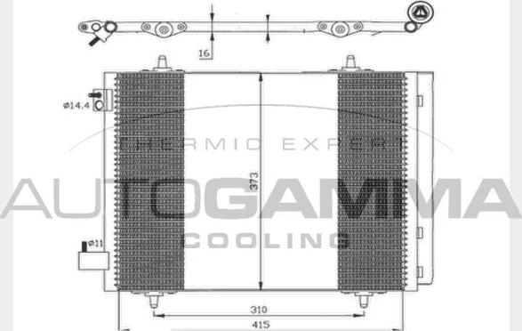 Autogamma 103996 - Конденсатор кондиционера autosila-amz.com