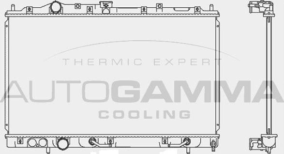 Autogamma 103958 - Радиатор, охлаждение двигателя autosila-amz.com