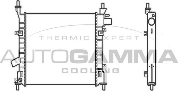 Autogamma 103919 - Радиатор, охлаждение двигателя autosila-amz.com