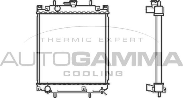 Autogamma 103911 - Радиатор, охлаждение двигателя autosila-amz.com