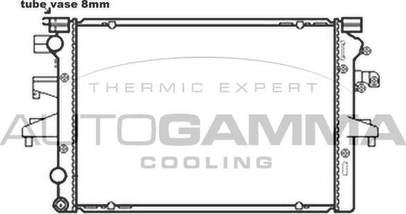 Autogamma 103544 - Радиатор, охлаждение двигателя autosila-amz.com