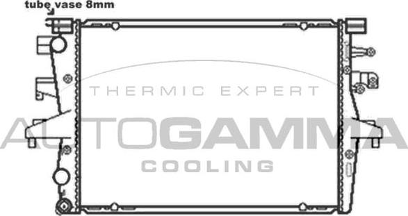 Autogamma 103543 - Радиатор, охлаждение двигателя autosila-amz.com