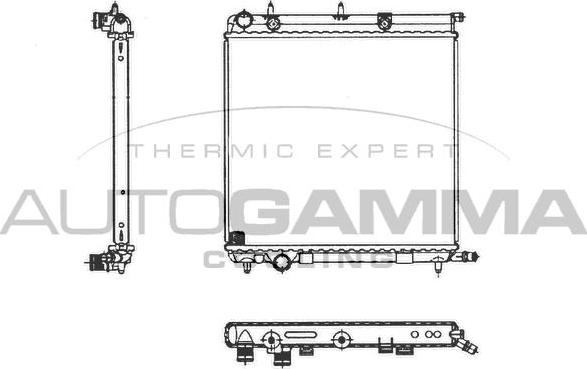 Autogamma 103569 - Радиатор, охлаждение двигателя autosila-amz.com