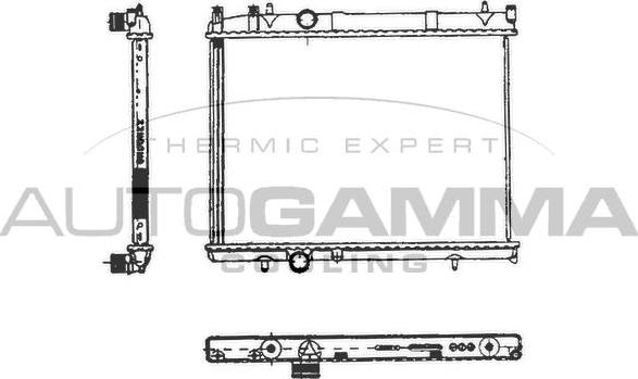 Autogamma 103568 - Радиатор, охлаждение двигателя autosila-amz.com