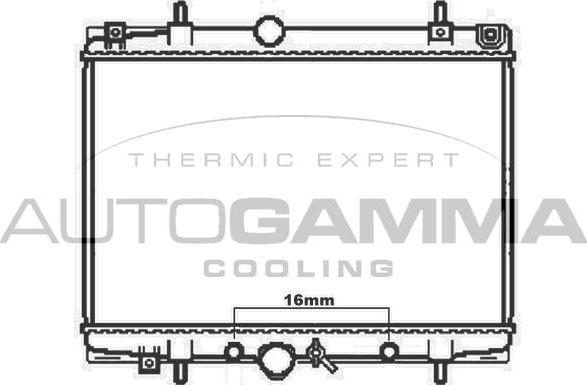 Autogamma 103572 - Радиатор, охлаждение двигателя autosila-amz.com