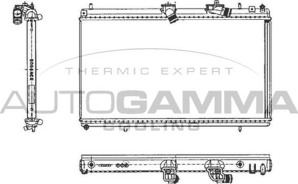 Autogamma 103646 - Радиатор, охлаждение двигателя autosila-amz.com