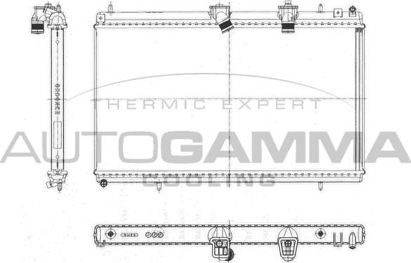 Autogamma 103643 - Радиатор, охлаждение двигателя autosila-amz.com