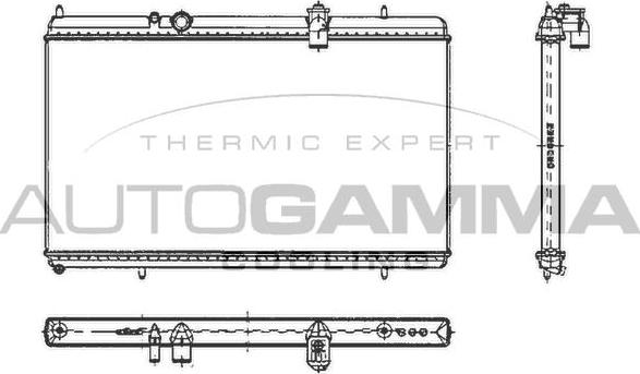 Autogamma 103642 - Радиатор, охлаждение двигателя autosila-amz.com