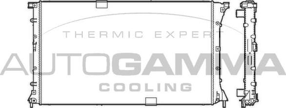 Autogamma 103601 - Радиатор, охлаждение двигателя autosila-amz.com