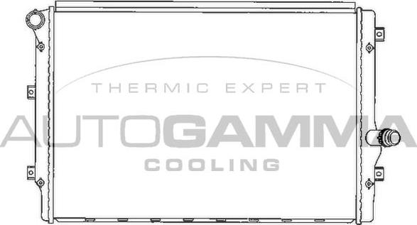 Autogamma 103614 - Радиатор, охлаждение двигателя autosila-amz.com