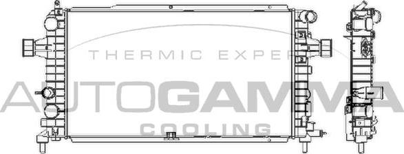 Autogamma 103629 - Радиатор, охлаждение двигателя autosila-amz.com