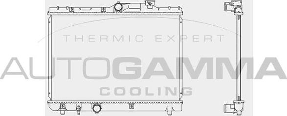 Autogamma 103626 - Радиатор, охлаждение двигателя autosila-amz.com