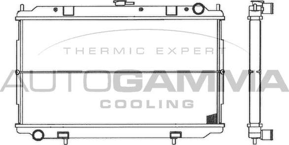 Autogamma 103050 - Радиатор, охлаждение двигателя autosila-amz.com