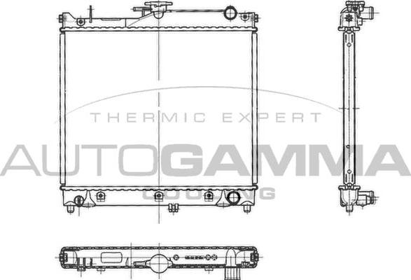 Autogamma 103064 - Радиатор, охлаждение двигателя autosila-amz.com