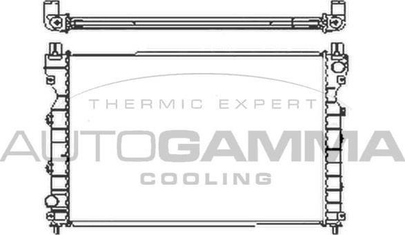 Autogamma 103867 - Радиатор, охлаждение двигателя autosila-amz.com