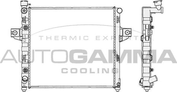 Autogamma 103807 - Радиатор, охлаждение двигателя autosila-amz.com