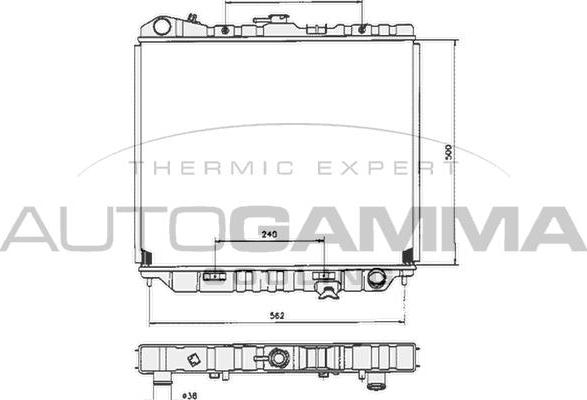 Autogamma 103360 - Радиатор, охлаждение двигателя autosila-amz.com