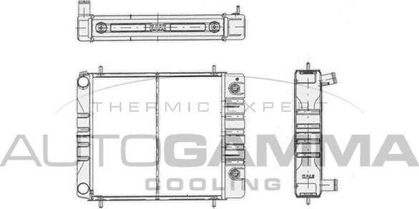 Autogamma 103361 - Радиатор, охлаждение двигателя autosila-amz.com