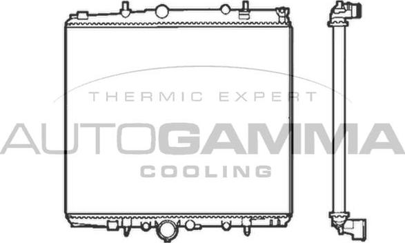 Autogamma 103222 - Радиатор, охлаждение двигателя autosila-amz.com
