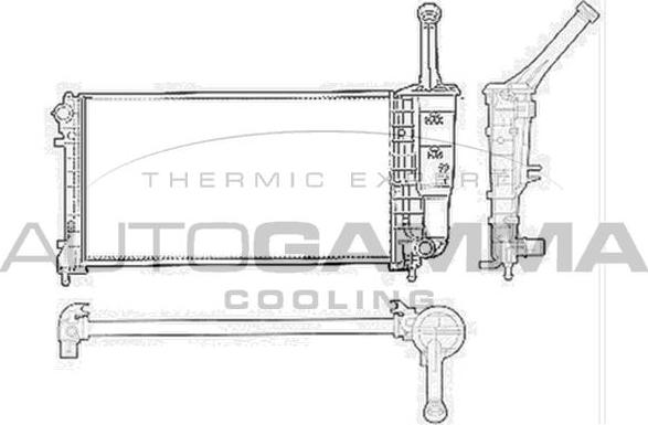 Autogamma 103758 - Радиатор, охлаждение двигателя autosila-amz.com