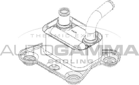 Autogamma 102495 - Масляный радиатор, двигательное масло autosila-amz.com