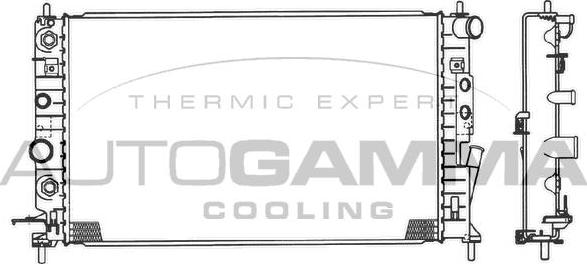 Autogamma 102415 - Радиатор, охлаждение двигателя autosila-amz.com