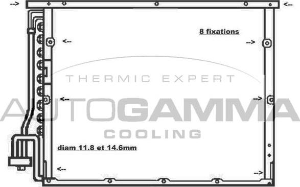 Autogamma 102604 - Конденсатор кондиционера autosila-amz.com