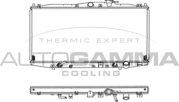 Autogamma 102096 - Радиатор, охлаждение двигателя autosila-amz.com