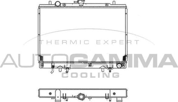 Autogamma 102177 - Радиатор, охлаждение двигателя autosila-amz.com