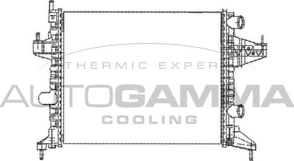 Autogamma 102847 - Радиатор, охлаждение двигателя autosila-amz.com