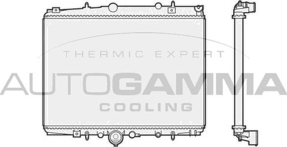 Autogamma 102858 - Радиатор, охлаждение двигателя autosila-amz.com