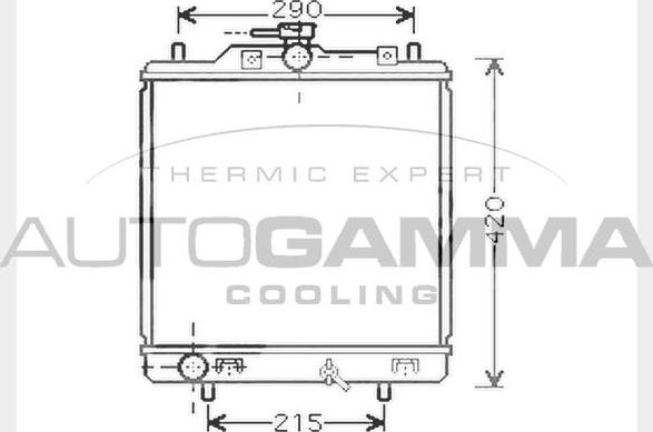 Autogamma 102325 - Радиатор, охлаждение двигателя autosila-amz.com