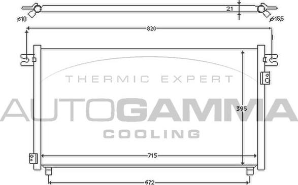 Autogamma 102724 - Конденсатор кондиционера autosila-amz.com