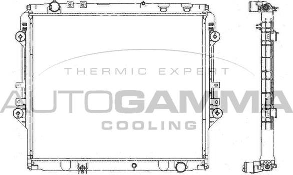 Autogamma 107986 - Радиатор, охлаждение двигателя autosila-amz.com