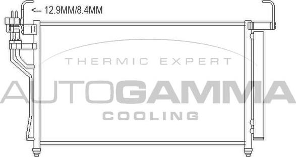 Autogamma 107455 - Конденсатор кондиционера autosila-amz.com