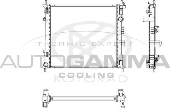 Autogamma 107461 - Радиатор, охлаждение двигателя autosila-amz.com